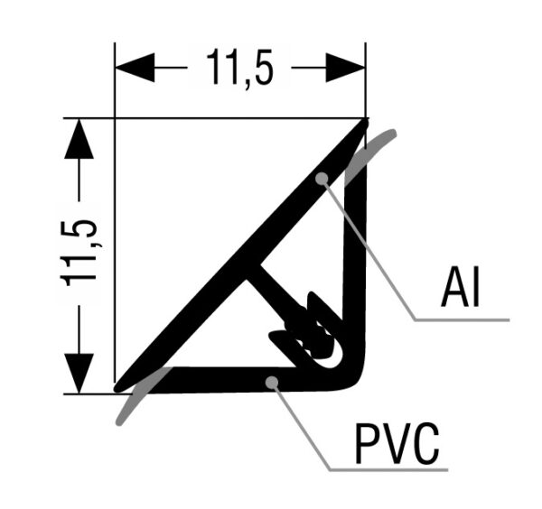 SUPER  keskeny alu vízzáró 15 x 15 mm, több színben - Image 17